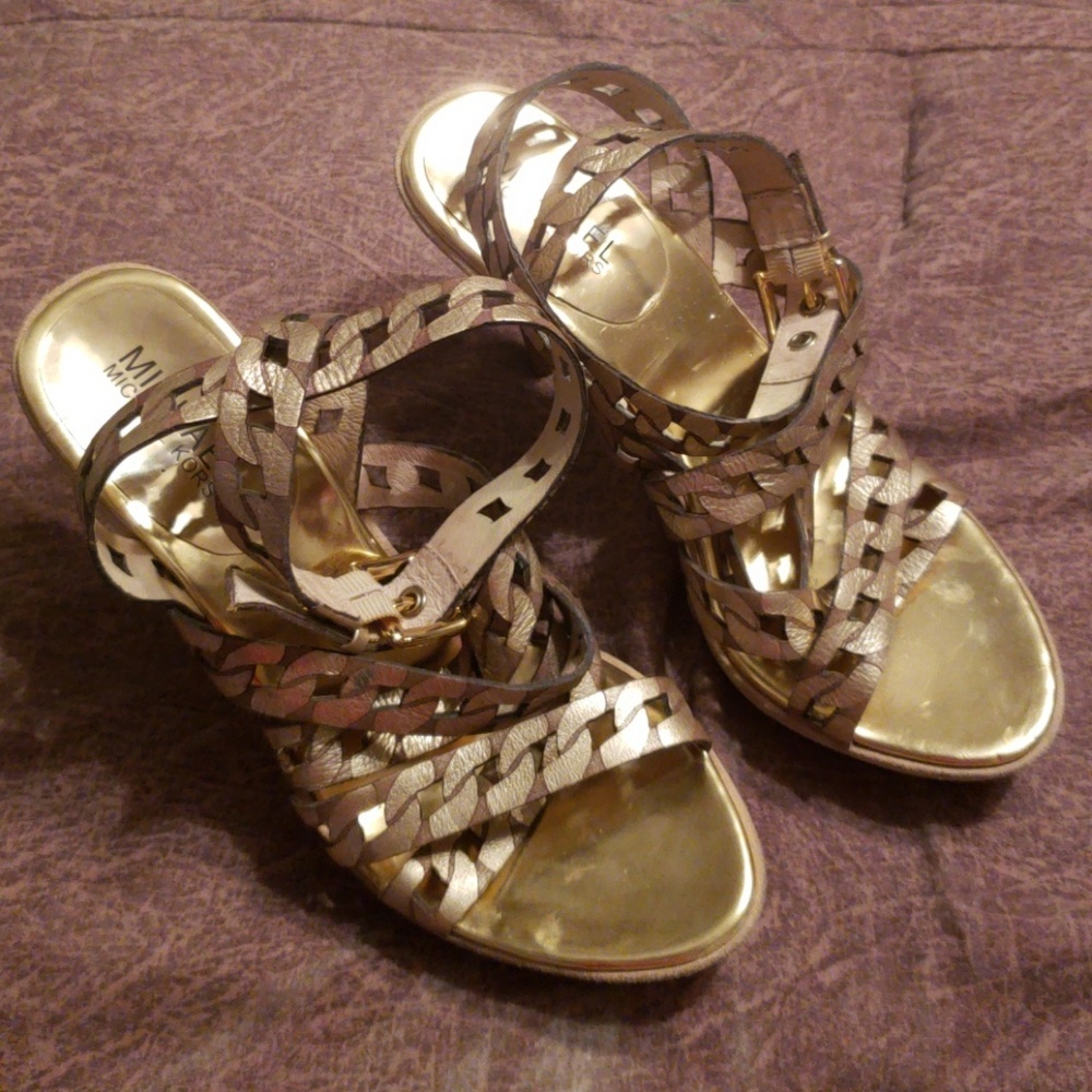 Michael Kors Metallic Gold Heels